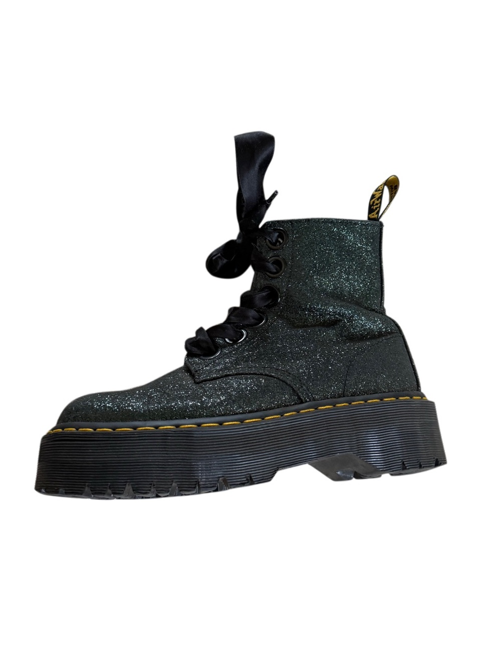 Dr. Marten’s Womens Molly Glitter Sparkle Platform Chunky Combat Boots Size 8 - Picture 6 of 13